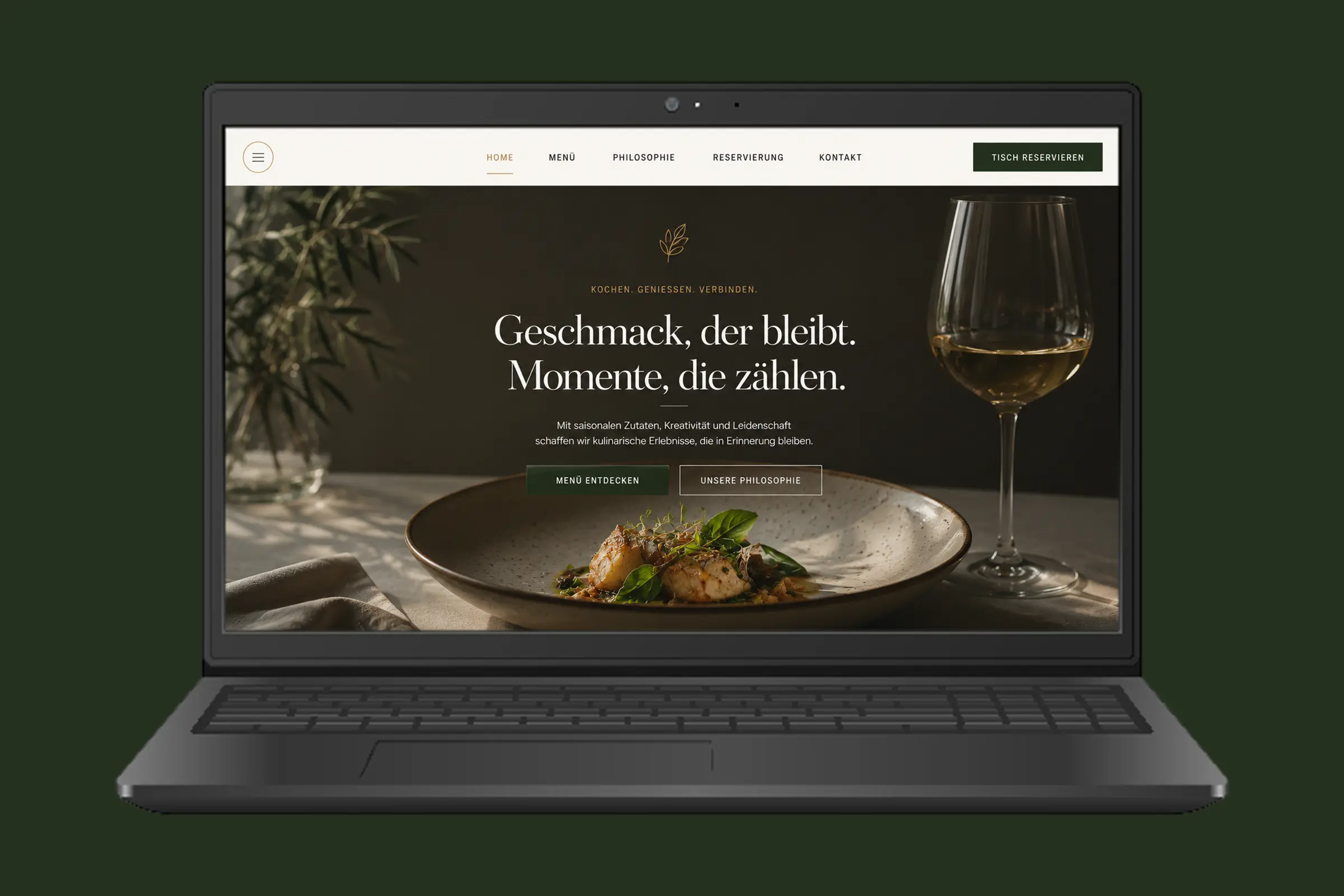 Website-Referenz Restaurant am Turm mit Gastronomie-Webdesign