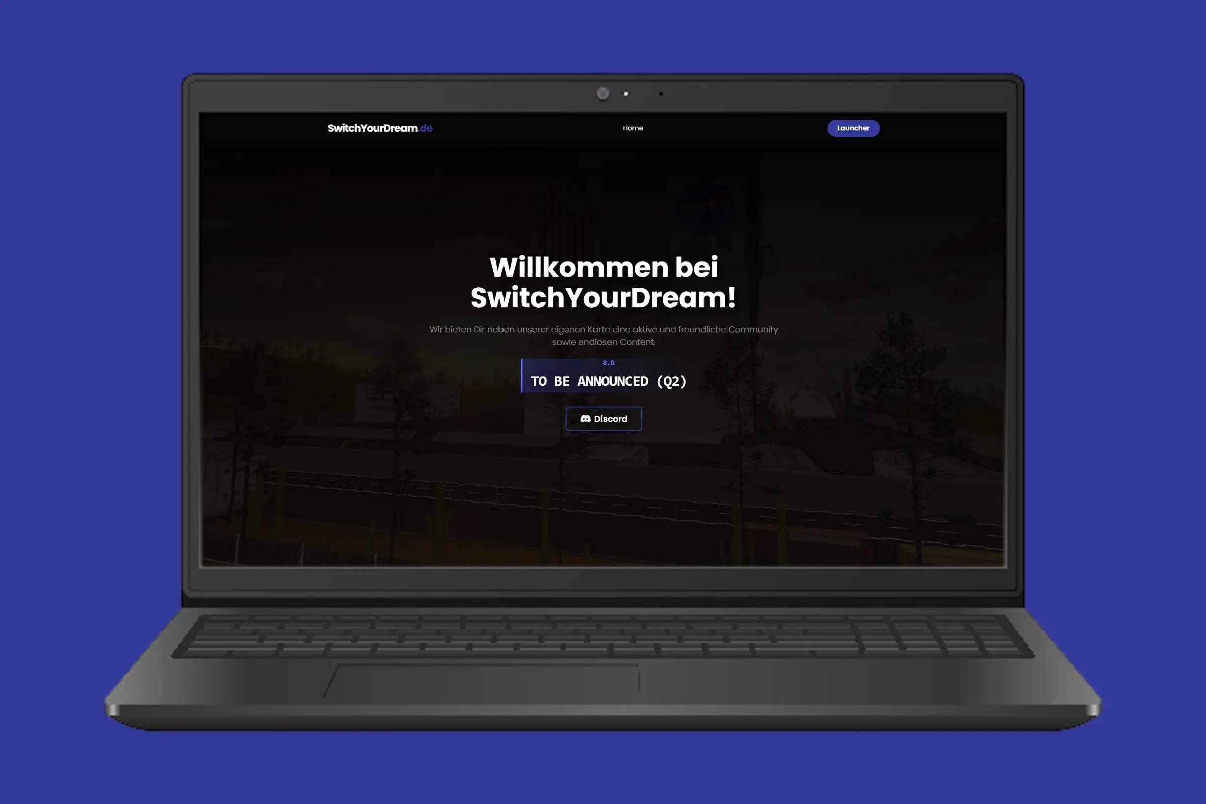 Website-Referenz SYD mit dunklem Webdesign und klarer Startseite